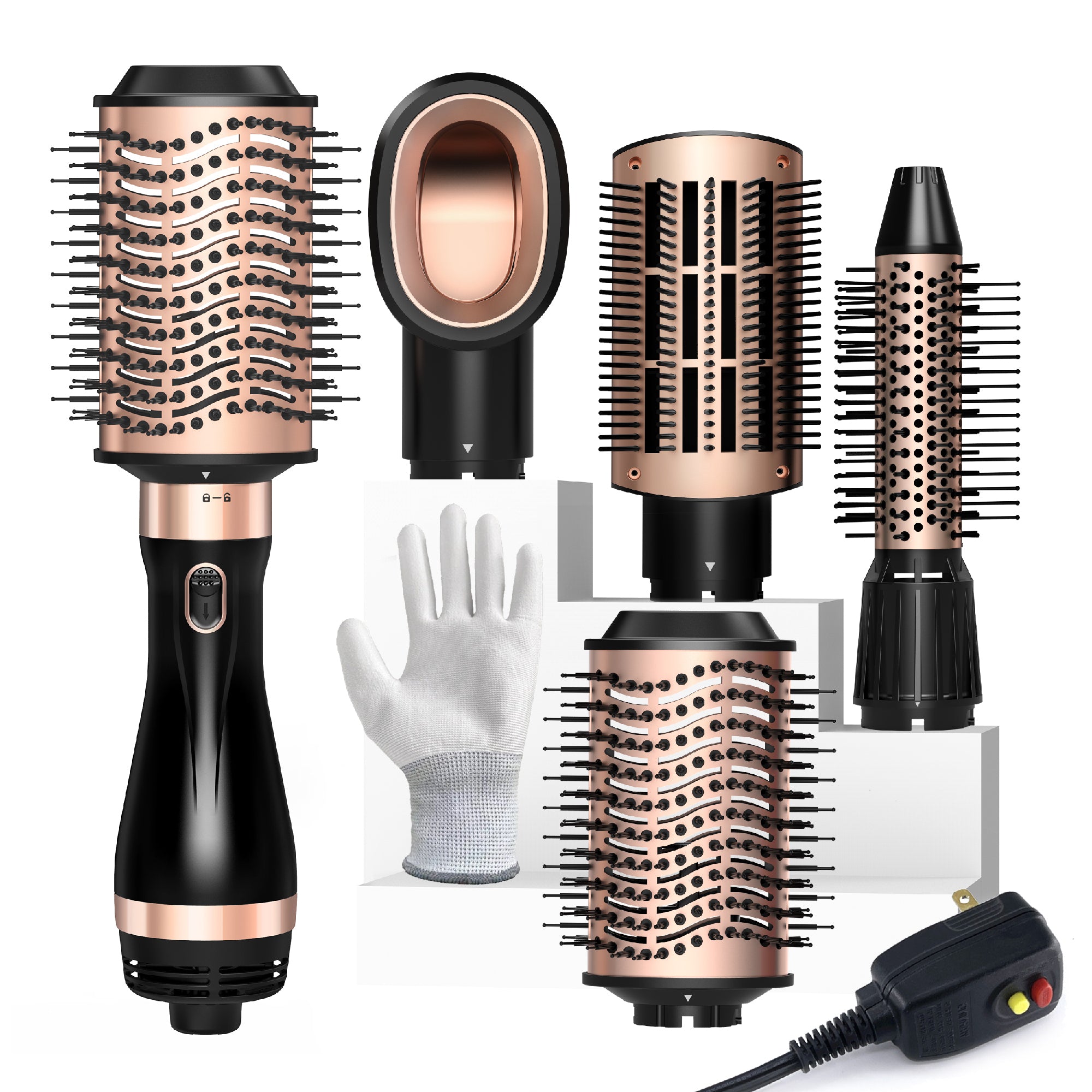 SKIMI Hair Dryer Brush, Blow Dryer Brush with Tool for Straightening/ Drying/Curling Black