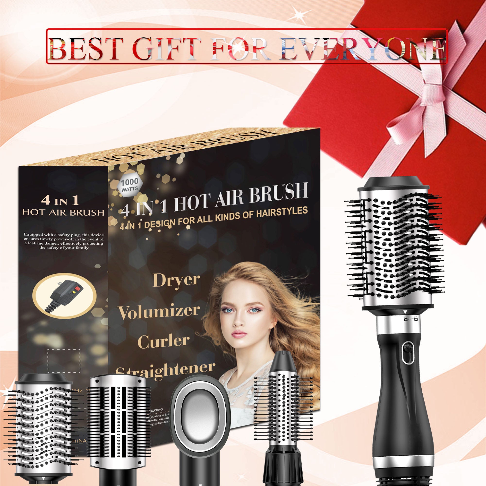 SKIMI Hair Dryer Brush, Blow Dryer Brush with Tool Set for Straightening/ Drying/ Curling/ Styling